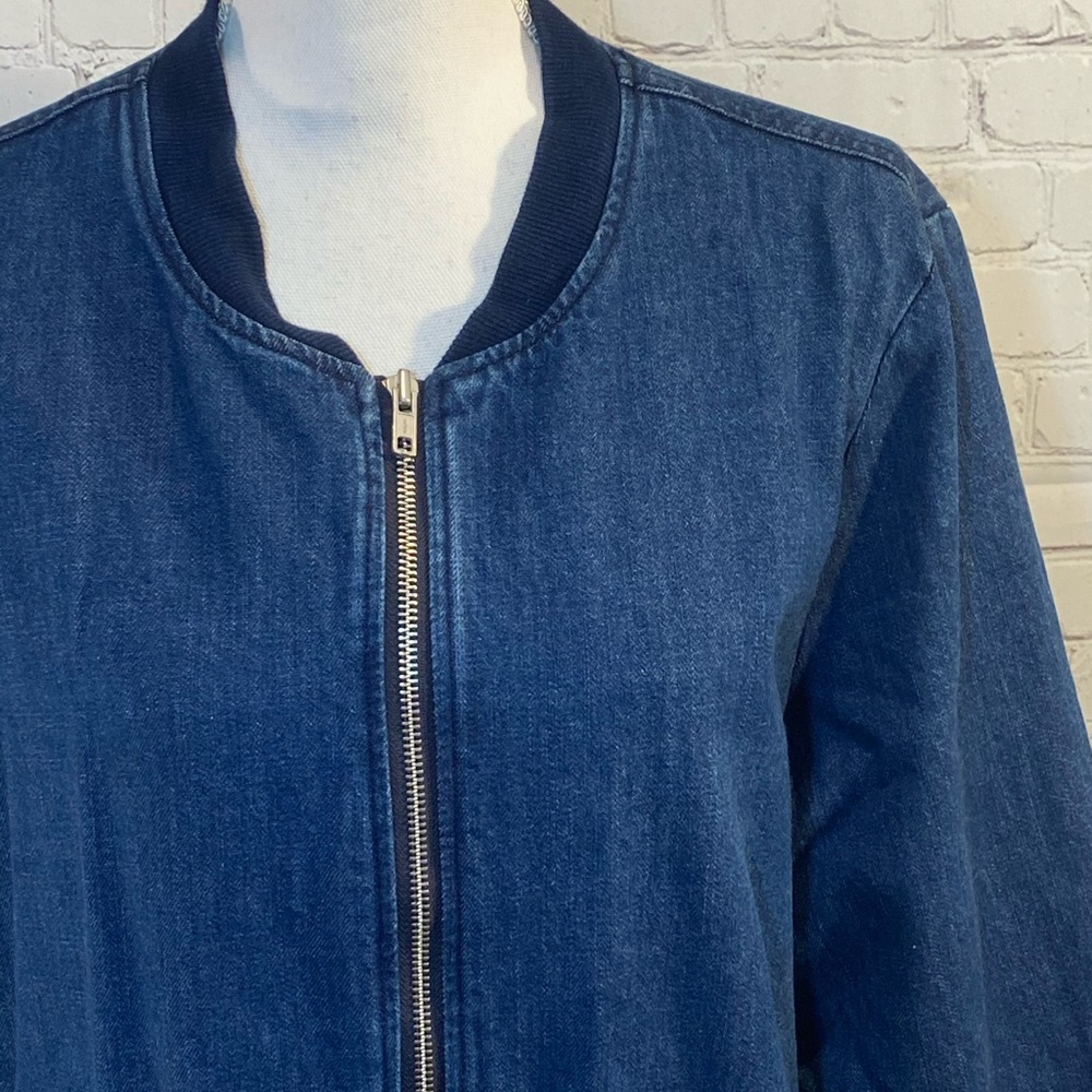 SIMPY BE Denim Bomber Jacket